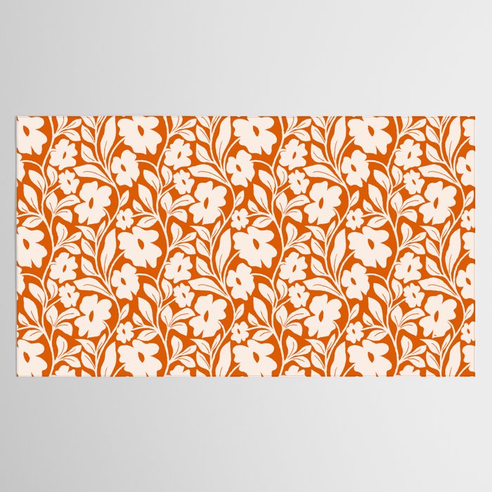 Tropical Vines Pattern - Terracotta Tablecloth Gallery Image 2