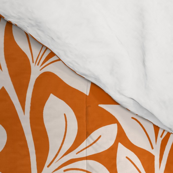 Tropical Vines Pattern - Terracotta Comforter Gallery Image 4