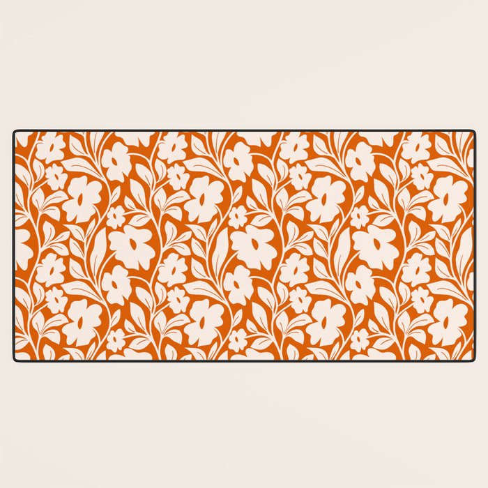 Tropical Vines Pattern - Terracotta Desk Mat Gallery Image 3