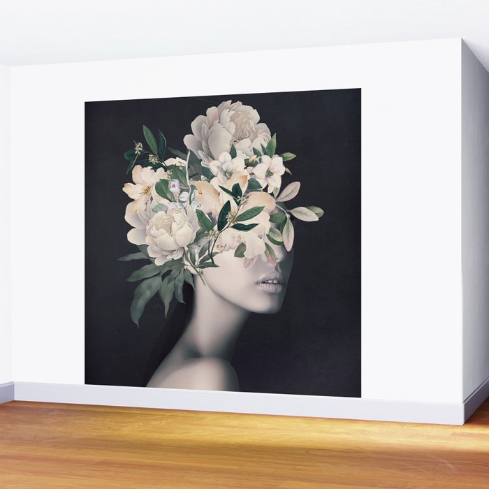 WOMAN WITH FLOWERS 23 Wall Mural Gallery Image 2