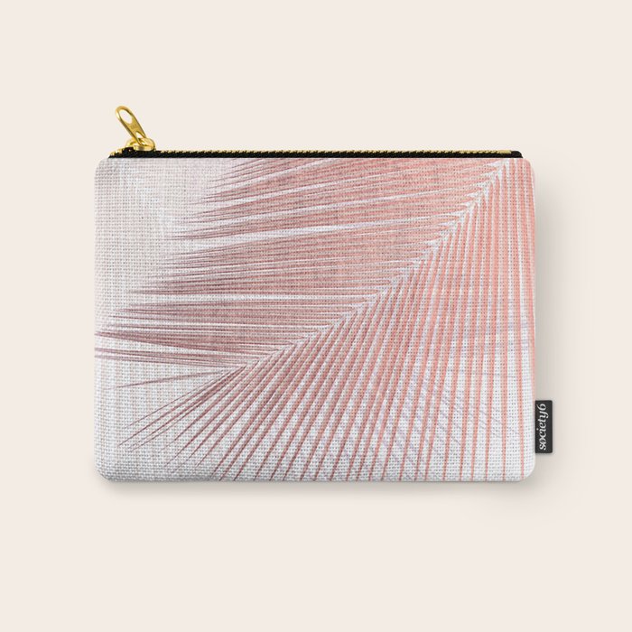 Palm leaf synchronicity - rose gold Carry All Pouch Gallery Image 1