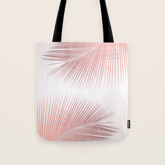 Palm leaf synchronicity - rose gold Tote Bag Gallery Image 1