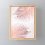 Palm leaf synchronicity - rose gold Mini Art Print Gallery Image 1