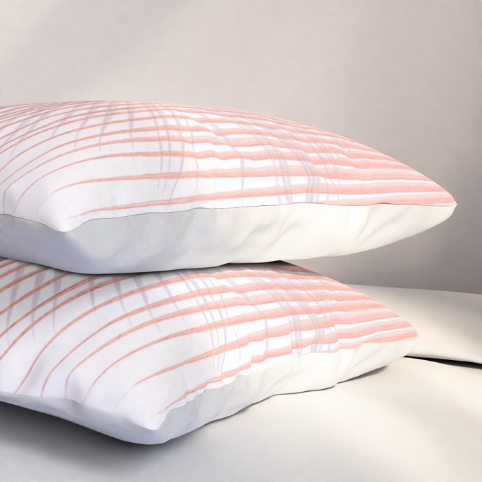 Palm leaf synchronicity - rose gold Pillow Sham Gallery Image 3