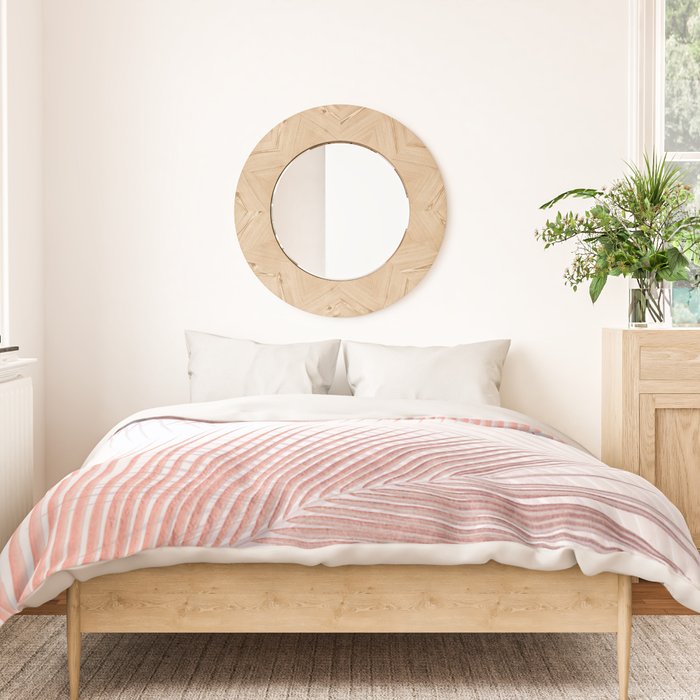 Palm leaf synchronicity - rose gold Duvet Cover Gallery Image 3