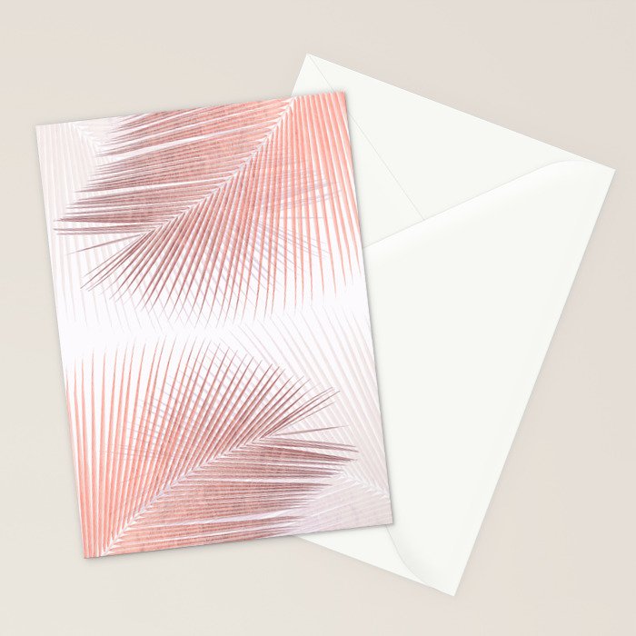 Palm leaf synchronicity - rose gold Stationery Card Gallery Image 2