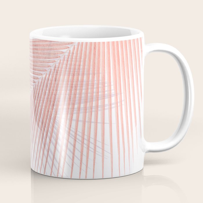 Palm leaf synchronicity - rose gold Coffee Mug Gallery Image 1