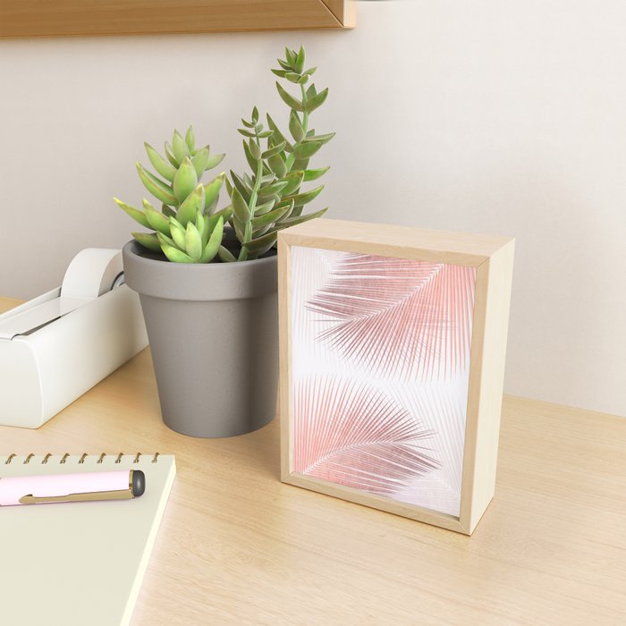 Palm leaf synchronicity - rose gold Mini Art Print Gallery Image 2