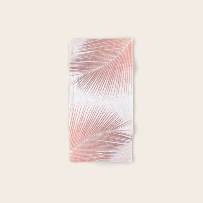 Palm leaf synchronicity - rose gold Bath Towel Gallery Image 1