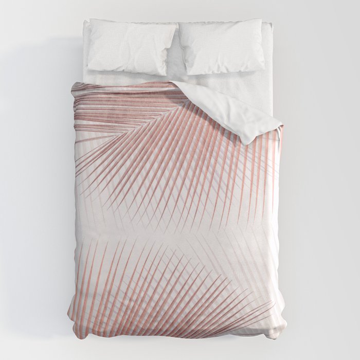 Palm leaf synchronicity - rose gold Duvet Cover Gallery Image 6