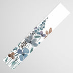 watercolor blue brown wildflower field  Table Runner Gallery Image 3