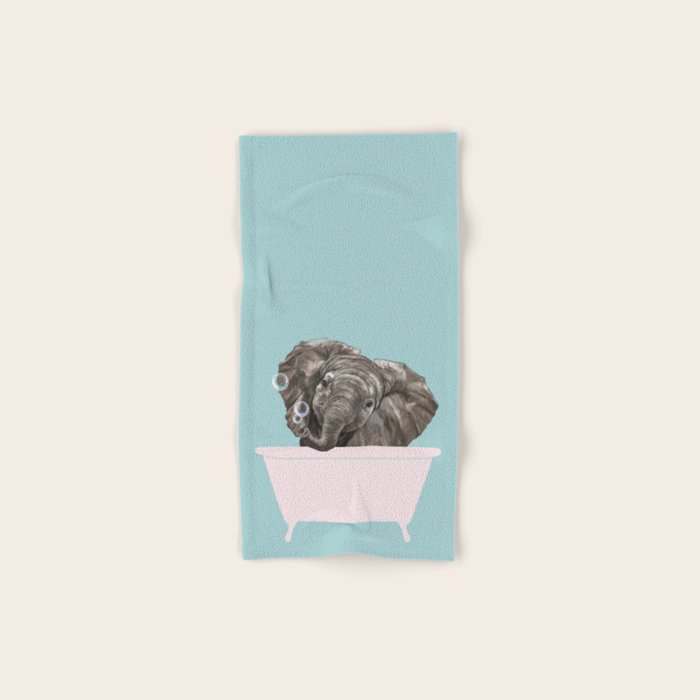 Baby Elephant in Bathtub Hand & Bath Towel Gallery Image 1