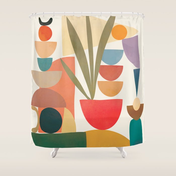 Modern Abstract Art 74 Shower Curtain Gallery Image 1