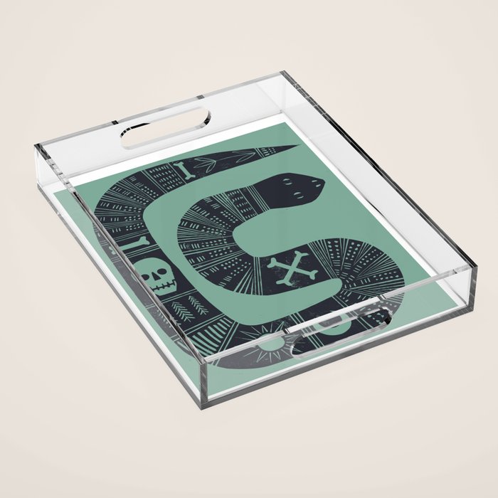Graphic Hallows Snake Acrylic Tray Gallery Image 1