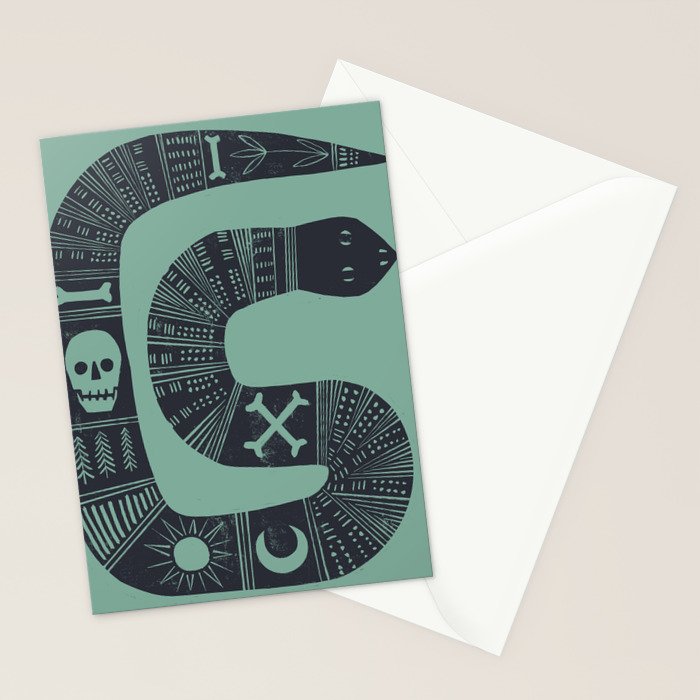 Graphic Hallows Snake Stationery Card Gallery Image 2