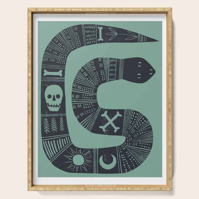 Graphic Hallows Snake Serving Tray Gallery Image 1