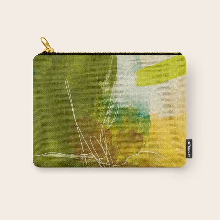 summer landscape 1 triptych abstract art Carry All Pouch Gallery Image 1