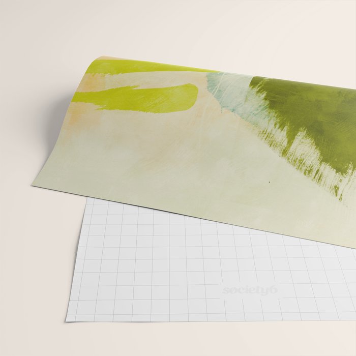 summer landscape 1 triptych abstract art Wrapping Paper Gallery Image 2