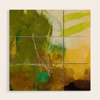 summer landscape 1 triptych abstract art Wood Wall Art Gallery Image 1