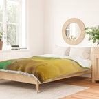 summer landscape 1 triptych abstract art Duvet Cover Gallery Image 2