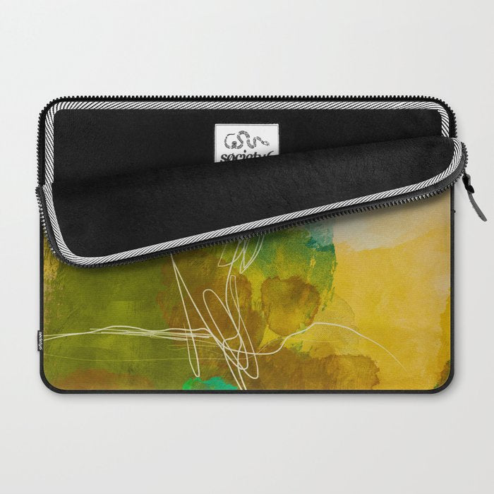summer landscape 1 triptych abstract art Laptop Sleeve Gallery Image 2