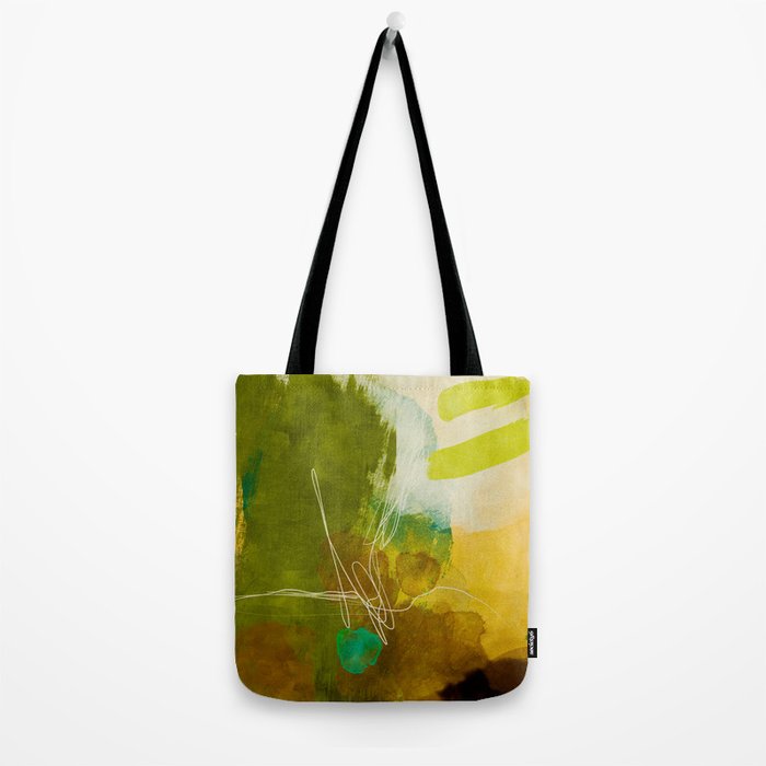 summer landscape 1 triptych abstract art Tote Bag Gallery Image 2