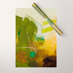 summer landscape 1 triptych abstract art Wrapping Paper Gallery Image 1