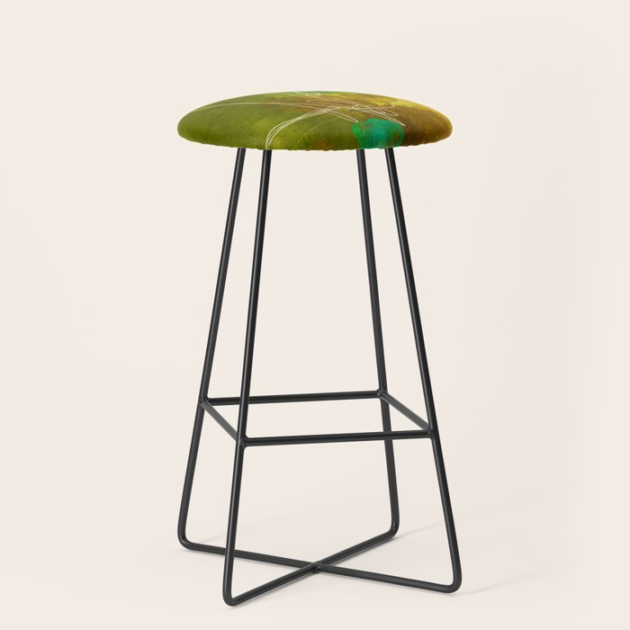summer landscape 1 triptych abstract art Stool Gallery Image 1