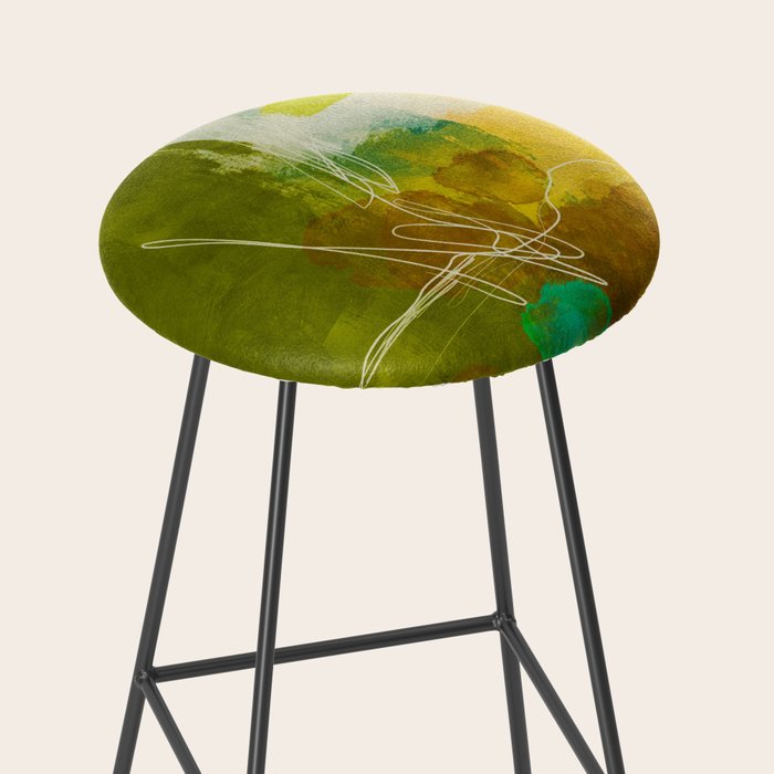 summer landscape 1 triptych abstract art Stool Gallery Image 2