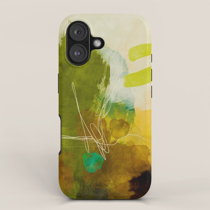 summer landscape 1 triptych abstract art iPhone Case Gallery Image 1