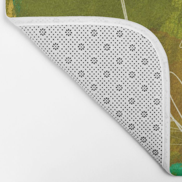 summer landscape 1 triptych abstract art Bath Mat Gallery Image 2