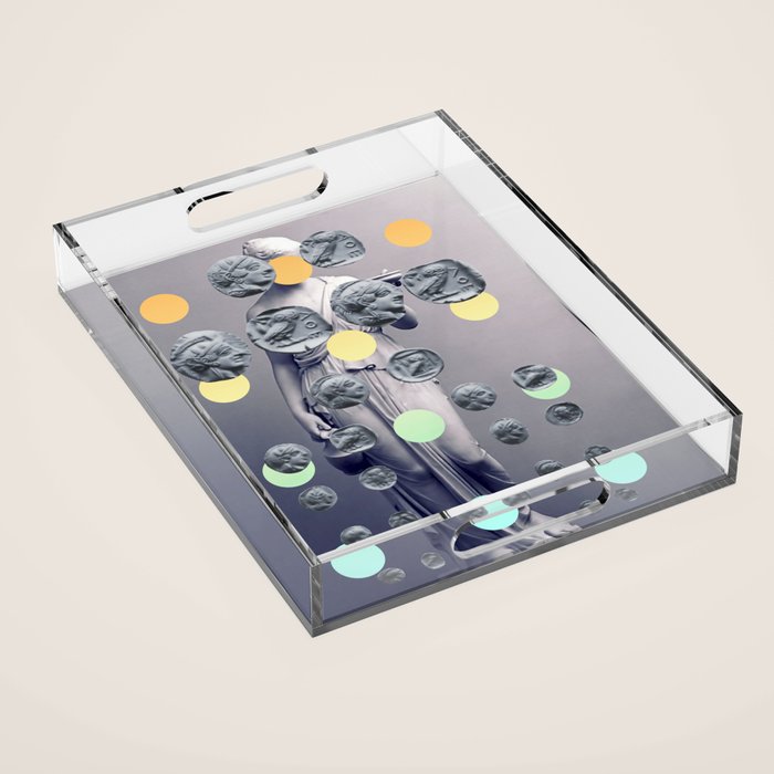 Statue With A Dot Gradient 1 Acrylic Tray Gallery Image 1