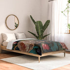 Vintage Bird and Dark Floral Print Comforter Gallery Image 2