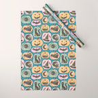 Halloween Pumpkins - dusky pastel  Wrapping Paper Gallery Image 1