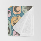 Halloween Pumpkins - dusky pastel  Throw Blanket Gallery Image 3