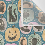 Halloween Pumpkins - dusky pastel  Wall Tapestry Gallery Image 3