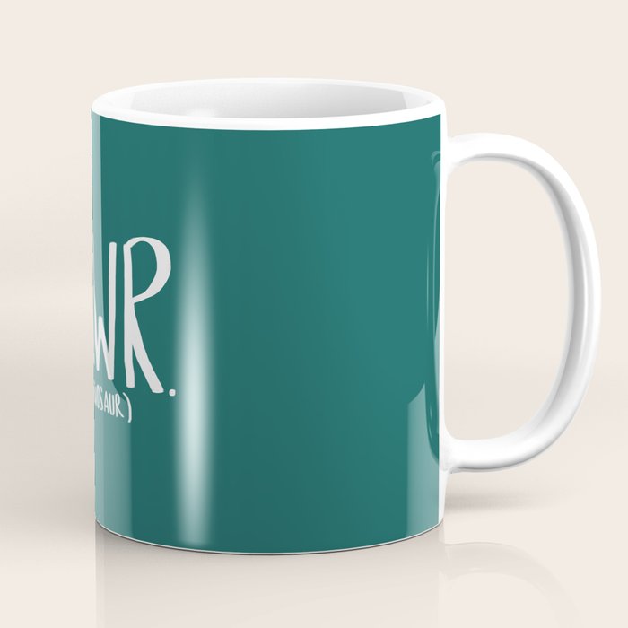 Rawr. I'm a Dinosaur. Turquoise. Coffee Mug Gallery Image 1