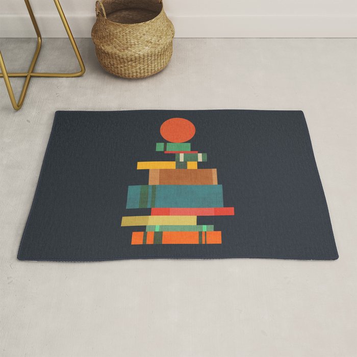 Book stack with a ball Rug Gallery Image 1