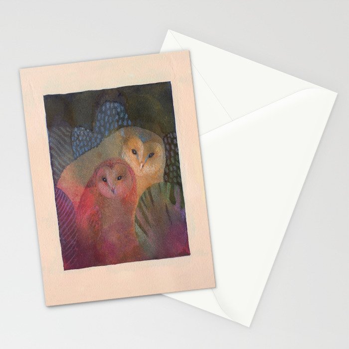 Portrait of Owls Stationery Card Gallery Image 2