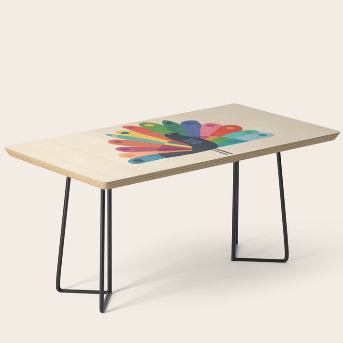 Whimsical Peacok Coffee Table Gallery Image 1