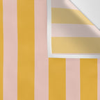 Vertical Stripes Pattern in Mustard Yellow Orange and Light Blush Pink Wall Tapestry Gallery Image 3