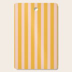 Vertical Stripes Pattern in Mustard Yellow Orange and Light Blush Pink Cutting Board Gallery Image 1