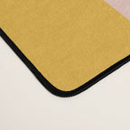 Vertical Stripes Pattern in Mustard Yellow Orange and Light Blush Pink Desk Mat Gallery Image 4