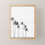 Hawaii Palm Trees - Black and White Photography Mini Art Print Gallery Image 1