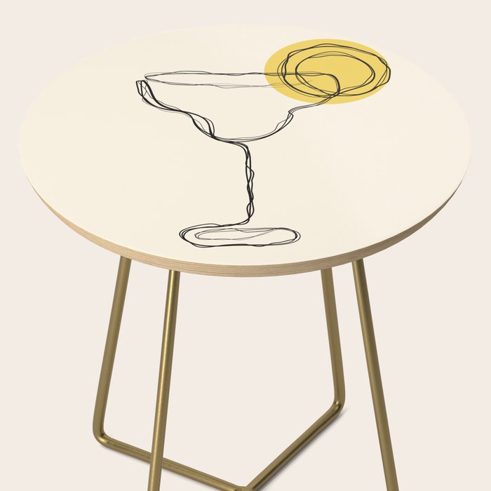 Minimalist Margarita Cocktail Drink Side Table Gallery Image 2