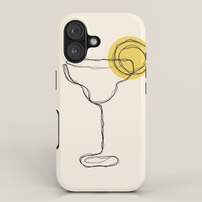 Minimalist Margarita Cocktail Drink iPhone Case Gallery Image 1