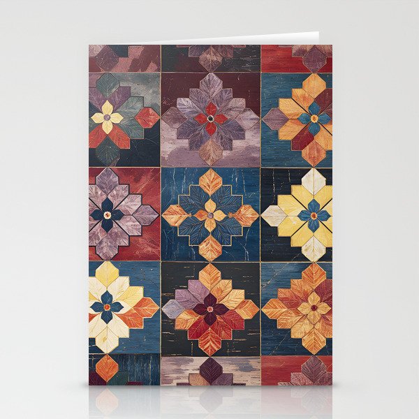 Amethyst Trail Patchwork Stationery Card Gallery Image 2