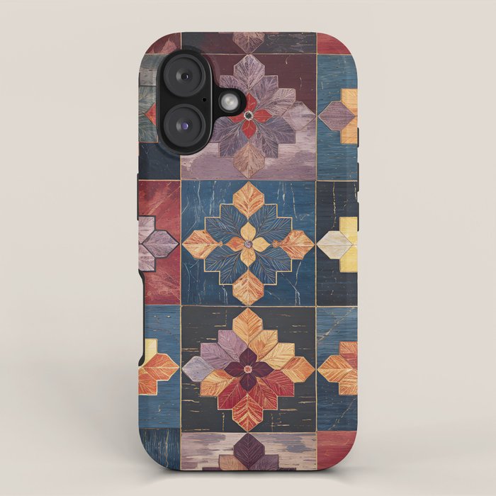 Amethyst Trail Patchwork iPhone Case Gallery Image 1