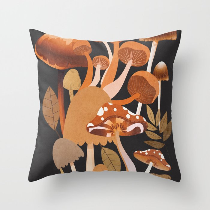 Mushrooms 1 Throw Pillow Gallery Image 6