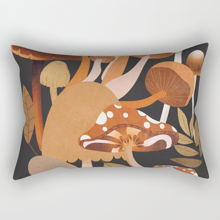 Mushrooms 1 Rectangular Pillow Gallery Image 1